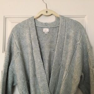 A New Day Long Belted Open Front Sweater